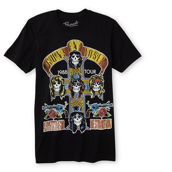 Guns N Roses Appetite for Destruction 1988 Tour rock Official T-Shirt M NWT - Picture 2 of 3